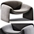 Stylish Poliform Le Club Armchair 3D model small image 3