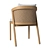 Sleek Teak Dining Chair 3D model small image 4