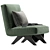 MARTYN Fabric Chair, Modern Design 3D model small image 4