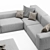 Modern Italian Delano Sofa Pianca 3D model small image 2