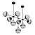 Elegant Art Deco Lightstar Chandeliers 3D model small image 3