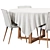 IKEA MÖRBYLÅNGA Dining Set 3D model small image 3