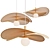 Bendable Rattan Hat Pendant Light 3D model small image 1