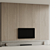 High-Resolution TV Wall Unit 3D model small image 3