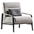 Stylish MODENA Fabric Armchair 3D model small image 2