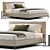 Modern Italian Design Minotti Bed 3D model small image 2