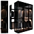 Corner Walk-In Wardrobe with Decor 3D model small image 1