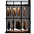 Corner Walk-In Wardrobe with Decor 3D model small image 4