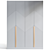 Modern Vesta Wardrobe in White 3D model small image 2