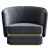 Elegant POEMA Armchair with Armrests 3D model small image 2