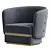 Elegant POEMA Armchair with Armrests 3D model small image 3