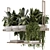 Metal Box Hanging Indoor Plants 3D model small image 2