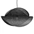 Sleek Black Metal Pendant Light 3D model small image 1