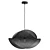 Sleek Black Metal Pendant Light 3D model small image 2