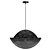 Sleek Black Metal Pendant Light 3D model small image 3