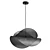 Sleek Black Metal Pendant Light 3D model small image 4