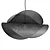 Sleek Black Metal Pendant Light 3D model small image 5