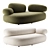 Rubble Pebble Sofa Set Moroso 3D model small image 2