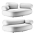 Rubble Pebble Sofa Set Moroso 3D model small image 6
