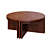 Round Palisander Cocktail Table 3D model small image 3