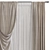 Folded Mesh Curtain Design 3D model small image 3