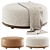 Luxurious Cask Pouf by Expormim 3D model small image 1