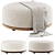 Luxurious Cask Pouf by Expormim 3D model small image 2
