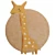 Savannah Giraffe Kids Rug 3D model small image 3