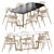 Sophisticated Palais Dining Set 3D model small image 1