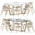 Sophisticated Palais Dining Set 3D model small image 2