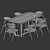 Sophisticated Palais Dining Set 3D model small image 4