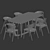 Sophisticated Palais Dining Set 3D model small image 5