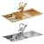 Rectangular Sink with Drainer Basket 3D model small image 1