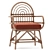  Luxe Azure Rattan Armchair 3D model small image 4