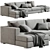 Modern Jesse Alfred Sofa Set 3D model small image 1