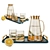 Glass Decanter Set with 3D Files 3D model small image 1