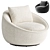 Sleek Bloom Club Armchair 3D model small image 2