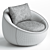 Sleek Bloom Club Armchair 3D model small image 4