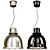 Sleek Stainless Steel Pendant Lamp 3D model small image 1