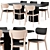 Edinburgh Dining Table with Kato Chair 3D model small image 8