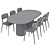 Edinburgh Dining Table with Kato Chair 3D model small image 2