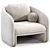 Modern Warren Armchair 3D Model 3D model small image 1