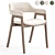 Elegant Mist Dining Chair 3D model small image 4