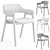 Elegant Mist Dining Chair 3D model small image 6