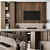 Modern Wood TV Wall Unit 3D model small image 4