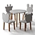 Rumekids Fauna Kids Table Set 3D model small image 3