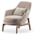 Modern Flexform LEDA Armchair 3D Model 3D model small image 2