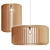Nordlux Asti Wood Pendant Light 3D model small image 1