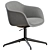 Modern Swivel Fiber Chair Set 3D model small image 6