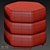 Velvet Lyla Footstool Elegantly Designed 3D model small image 3